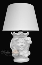 Lumetto  Comodino Lampada da Tavolo Lampade Testa di Moro Lume Ceramica Abatjour
