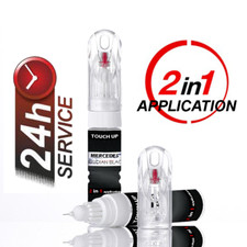 for MERCEDES BENZ 197 OBSIDIAN SCHWARZ BLACK TOUCH UP PAINT PEN/BRUSH SCRATCH