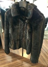Ilse Jacobsen Beautiful Brown Faux Fur Women’s Jacket Coat - Size Small / Uk 10