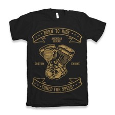 T Shirt Born Ride S Biker Mens Rider 5xl Real Tee 66 No Fear Steel Motor S-3XL