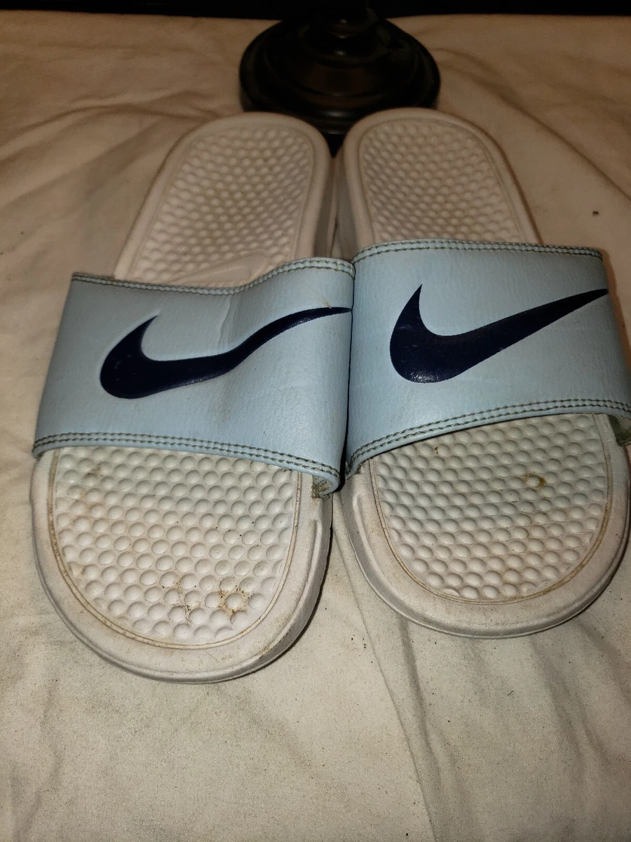 Light blue cheap nike slides