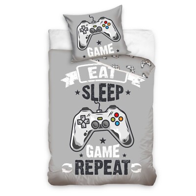 Gamer/Gaming Bettwäsche 80x80 + 135x200 - Für Fans von Fortnite, Minecraft, FIFA