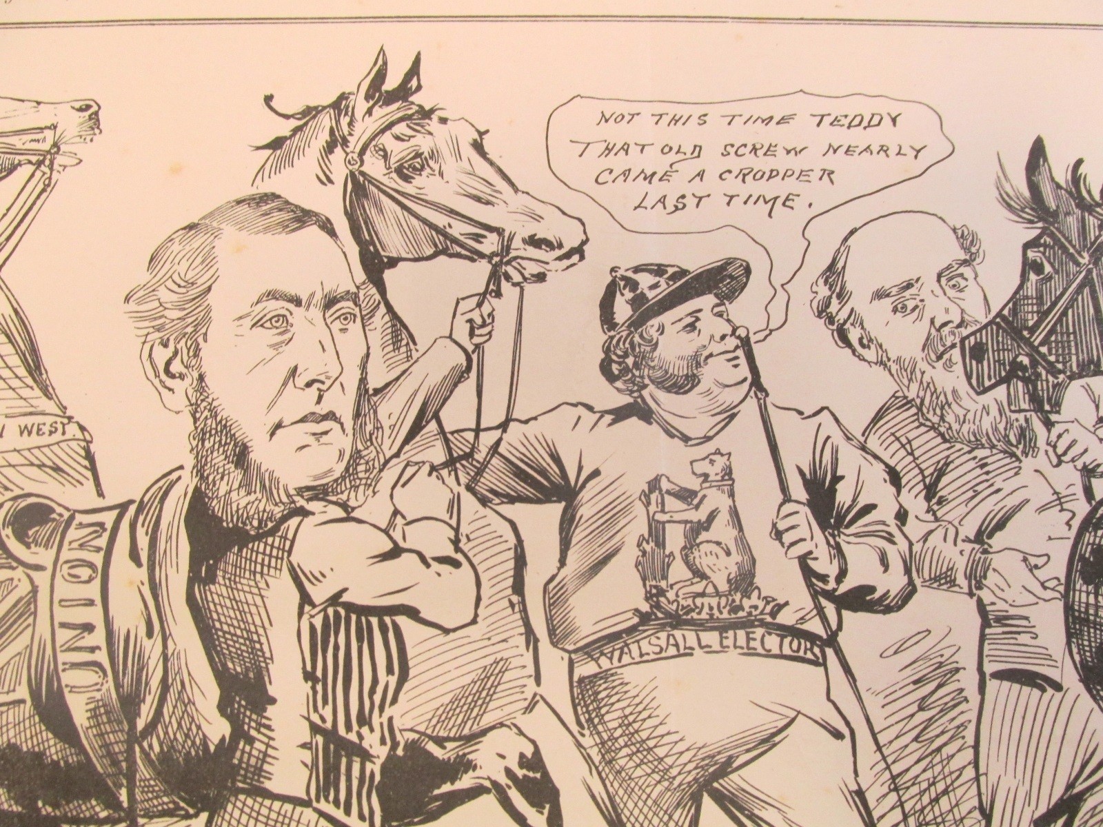 ANTIQUE WALSALL POLITICS SATIRE HICKMAN WOLVERHAMPTON WEDNESBURY HORSE