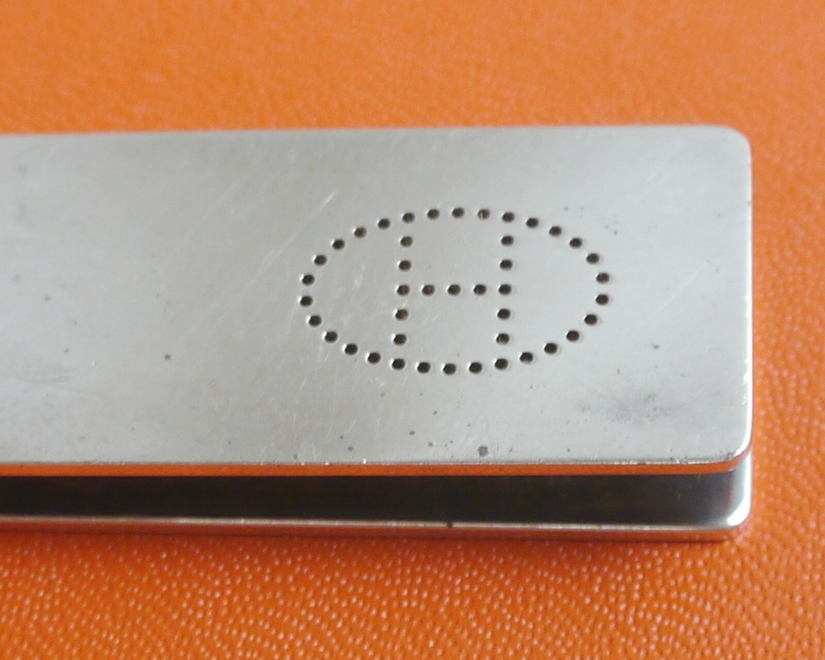Authentic HERMES Money clip Evelyn Sterling Silver #8351 | eBay