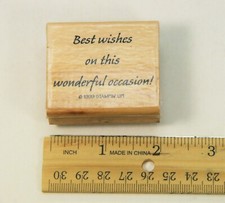 Stampin Up Best Wishes on this Wonderful Occasion Rubber Stamp, 1999