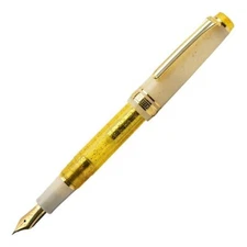 Sailor × Pent 14K Fountain Pen Lemon Yellow Glitter MF Nib Special Edition NEW
