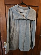 Torrid 2 Zip Up Gray Sweatshirt With Lacey Back