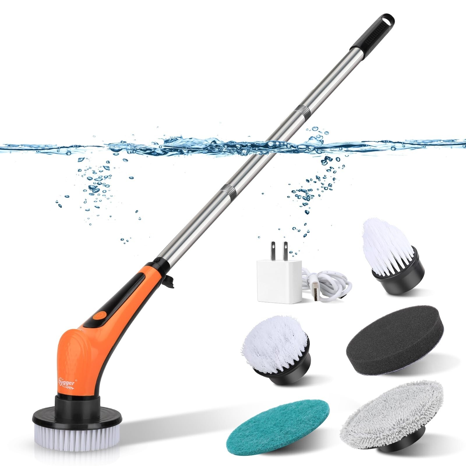 hygger IPX8 Electric Aquarium Cleaning Brushes, Rechargeable Cleaner Tools Ki...