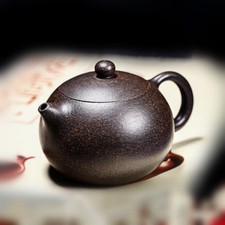 Marked Made Yixing Zisha Teapot Xishi Pot Ball Infuser Holes Handmade Master Pot