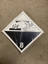 Corrosive Hazmat Rigid 10 3/4" x 10 3/4" Placard NEW Pack Of 100