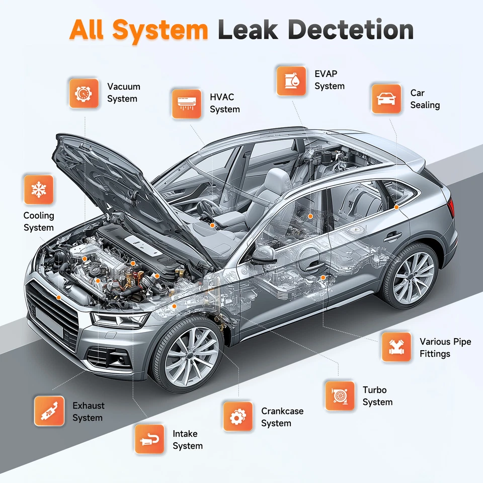 Detector de vazamento diagnóstico máquina de fumaça automática EVAP digital FOXWELL ST2000 turbo - Imagem 2 de 4