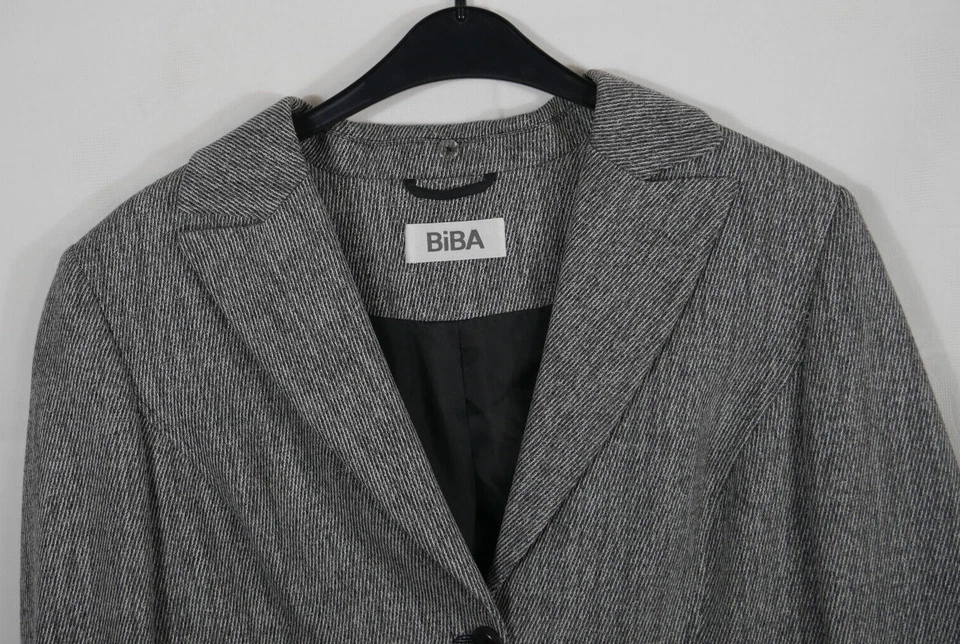 Damen BiBA Elegante Stretch Jacke Blazer mit SEIDE + SCHURWOLLE Größe 40/42 TOP! - Bild 2 von 4