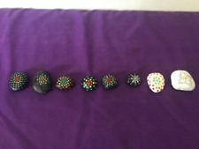 Painted Rocks - Acrylic Pouring Rocks - Dots - Names and More 