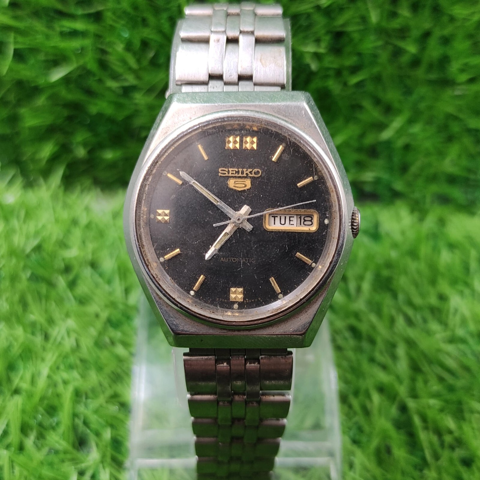 SEIKO 5 JAPAN 6319 AUTO MOVEMENT 21 JEWELS WRISTWATCH FOR PARTS - FINE BALANCE