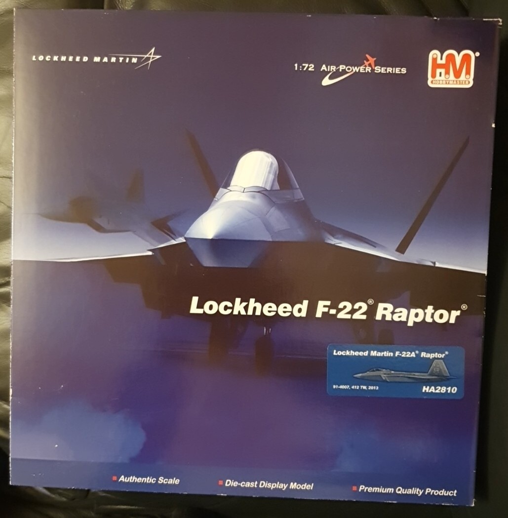 Hobbymaster Aviation Lockheed Martin F-22A Raptor 91-4007  412 TW 2013 HA2810