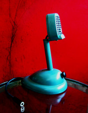 Vintage 1950's G.E CR88B / Shure 510 Controlled Reluctance microphone w stand 4