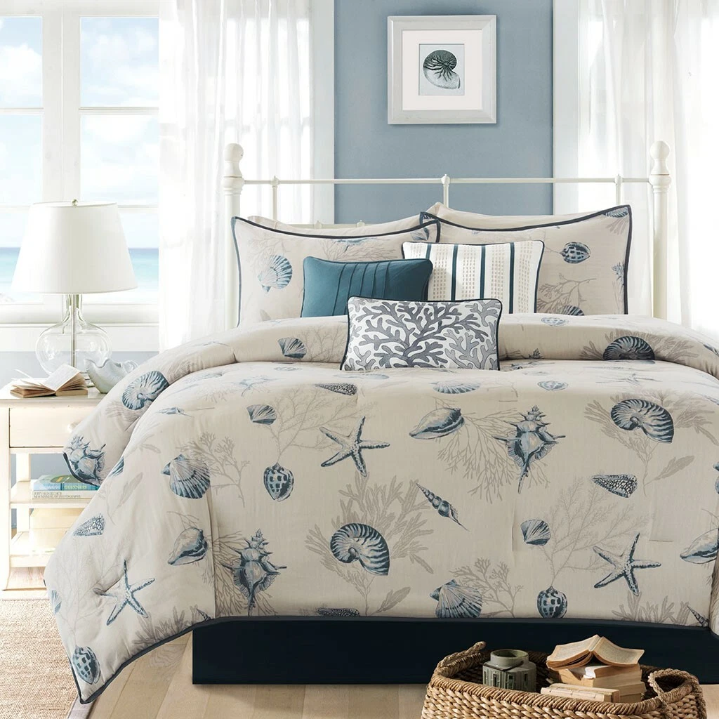 Coastal queen comforter sets deals