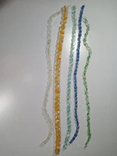 Lot of 5 Strands Glass Beads-16 inch- Fire Mountain Gems 11-16 MM-NEW