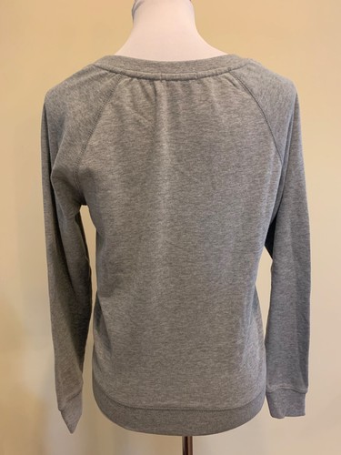 NWT! Garage Gray Smiley Face Sweatshirt Sequins Bling Size XS - Picture 4 of 6