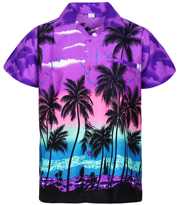 Funky Hawaiian Shirt Beach Violet | eBay