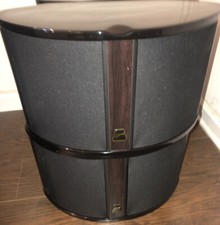 Pair Of Swans Diva R3p Home Theater Speaker Dark Walnut Piano Black Top Clean