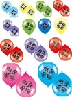 Birthday/Anniversary Balloons10" Inch Printed  Balloons 6 Pack Air Or Hellium