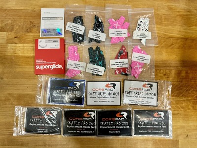 [17 TOTAL] MOUSE FEET AND TAPE FOR RAZER, LOGITECH, FINALMOUSE, PUSLAR, NINJUTSO