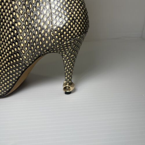 Coach Remi Snakeskin Open Toe Tan Bootie Size 9B Used G5218 - Picture 4 of 23
