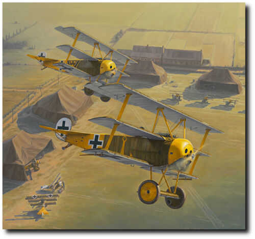 Chaquetas amarillas de Russell Smith - Jasta 27 - Estampado artístico de aviación - Giclee - Imagen 1 de 1