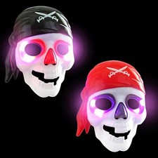 Pirate Light-Up Masks 2.5x9x7.125 in. Choose 1 From 2 Colors