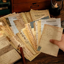 100 Sheets Vintage Scrapbook Paper,Newspapers Journaling Supplies Aesthetic Pape