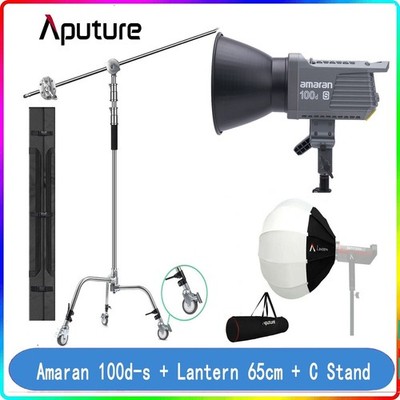 Amaran 100d-S 5600K LED Video Licht COB Tageslicht & Lantern 65cm &C Stand Wheel
