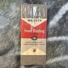 Vintage Seam binding. Majesty 4 yds gray