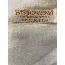 Pashmina Wrap Shawl Cream White Paisley Design