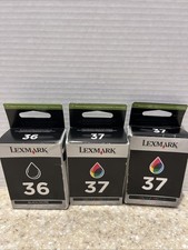 New Genuine Lexmark 36 37 37 3 PK Ink Cartridges Box X Series X3650 X4650