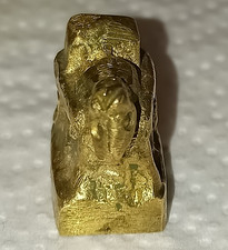 Kleine goldfarbene Metall-Skulptur Figur Tier...
