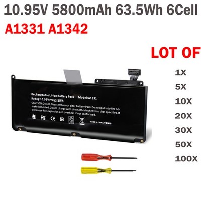 LOT A1331 Battery For Apple MacBook 13'' A1342 (White Unibody 2009-2010) 63.5Wh
