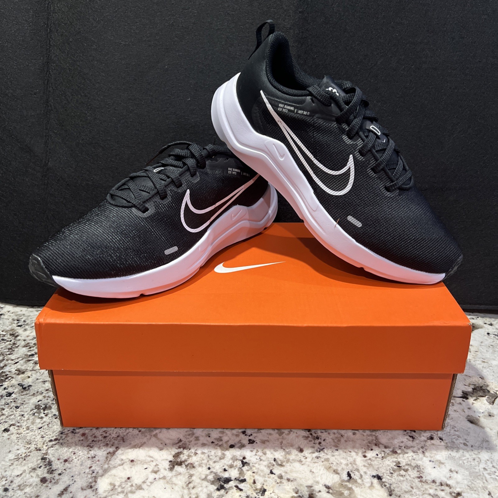 Nike Downshifter Black White Smoke Gray 12 Size M 7 New In Box