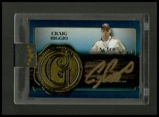 Craig Biggio 2025 Topps Five Star Golden Graphs Blue #/20 Astros