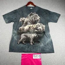 Delta Apparel Mountain Shirt Mens XL Blue Graphic Tiger 2012 Tami Alba Tigers