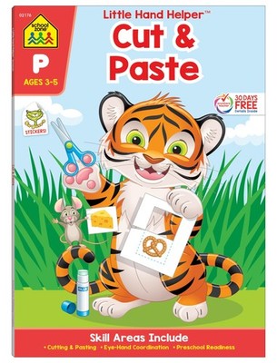 School Zone Cut & Paste Skills Workbook: Little Hands Helper  Book Series ...
