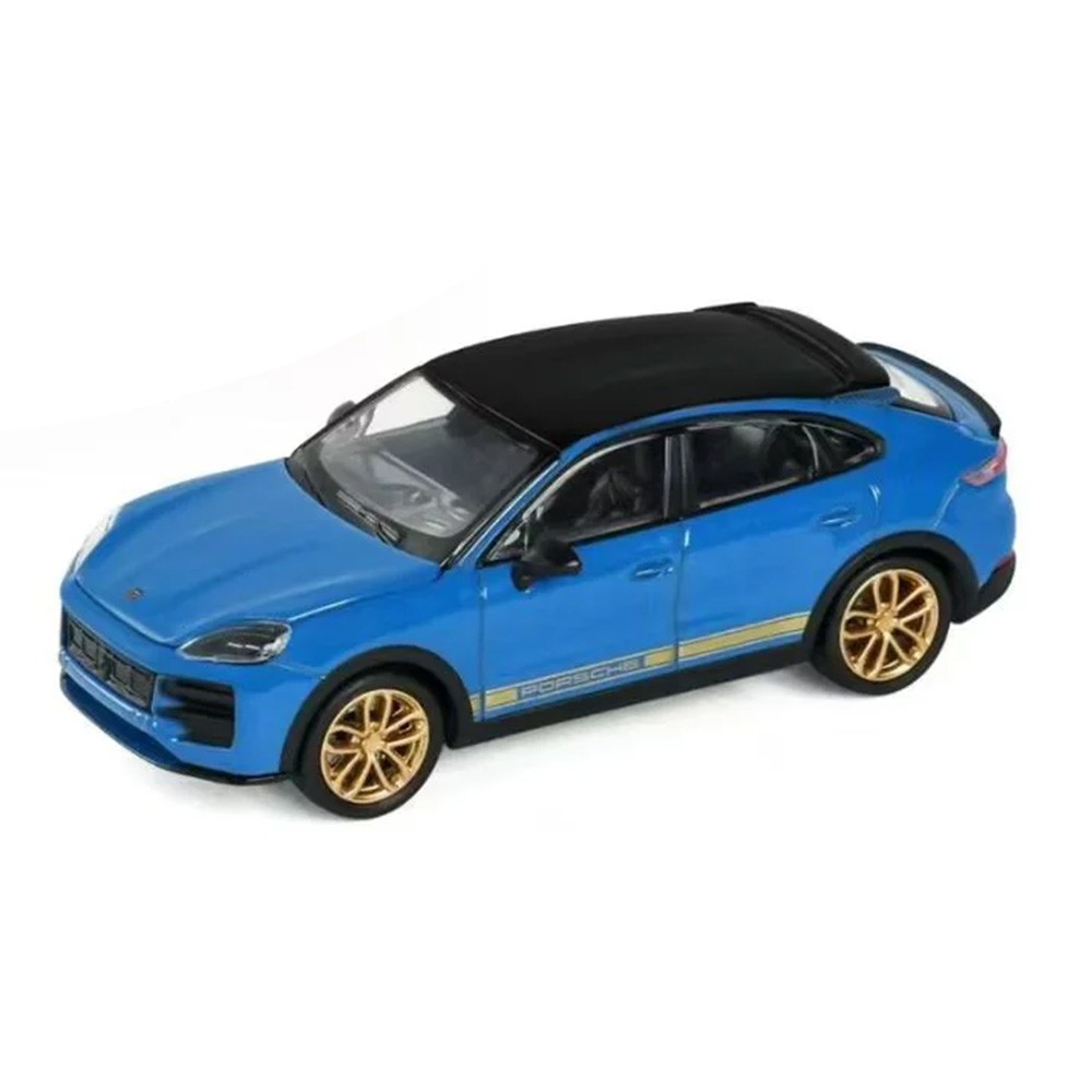 TREND HOBBIES 1/64 PORSCHE CAYENNE TURBO GT WEISSACH BLUE OPEN ENGINE 241090(C)