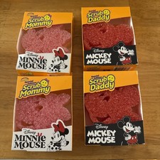 Scrub Daddy Sponge 2 Pack Pink Disney Mickey Mouse & Minnie Special Edition.