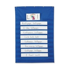 Pacon Standard Pocket Chart - 34" X 50" - Blue PAC20010 