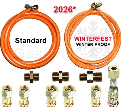 PropanGasschlauch 2026* Winterfest oder Standard 1/4'' 3/8'' links od. 1/4'' X 8mm