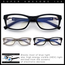 Classy Narrow Rectangle Blue Light Filter Clear Lens Computer Glasses