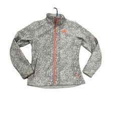 The North Face Women’s Medium Full-Zip Windfall  Jacket Gray /CORAL Trim SZ Med