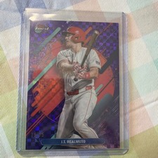 2025 Topps Finest - Rare J.T. Realmuto #210 Purple Checkerboard Refractor /75