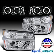 Fits 2004-2012 Gmc Canyon Colorado Projector Headlightscorner Lamp Led Halo Lr