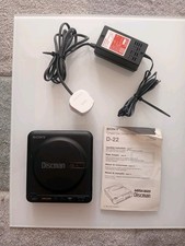 Sony D-22 Discman CD Player Walkman Original Adapter & Manual Fully Working VGC